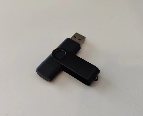 Clé USB 2 en 1 Type-C 64 Go 128 Go 256 Go Noir OTG Type-A - Photo 7/9