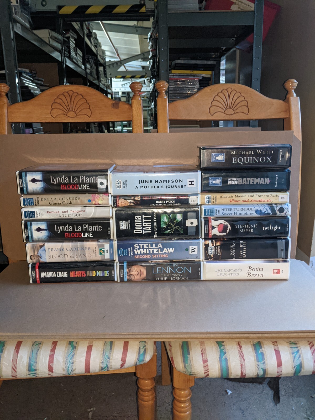 Job lot box of 18 adult's Cassette mixed Audiobooks / Talking Books