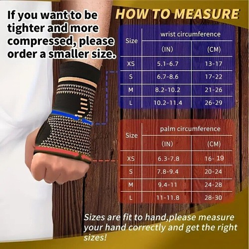 Handgelenkbandage Hand Bandagen Kompression Karpaltunnel Bandage Gelenk Stütze - Picture 4 of 7