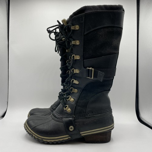 Sorel Conquest Carly Tall Boots Black 
