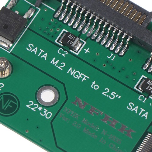 M.2 NGFF SSD Solid State Hard Disk to Half High 2.5 inch SATA3 adap&KF - Afbeelding 6 van 12