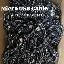 Micro USB to USB A Cable Android Charger Braided Cord For Samsung Google LG LOT