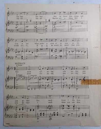 Sympathy Waltz Song 1912 Rudolf Friml Otto Hauerbach SheetNoteMusic - Picture 4 of 12