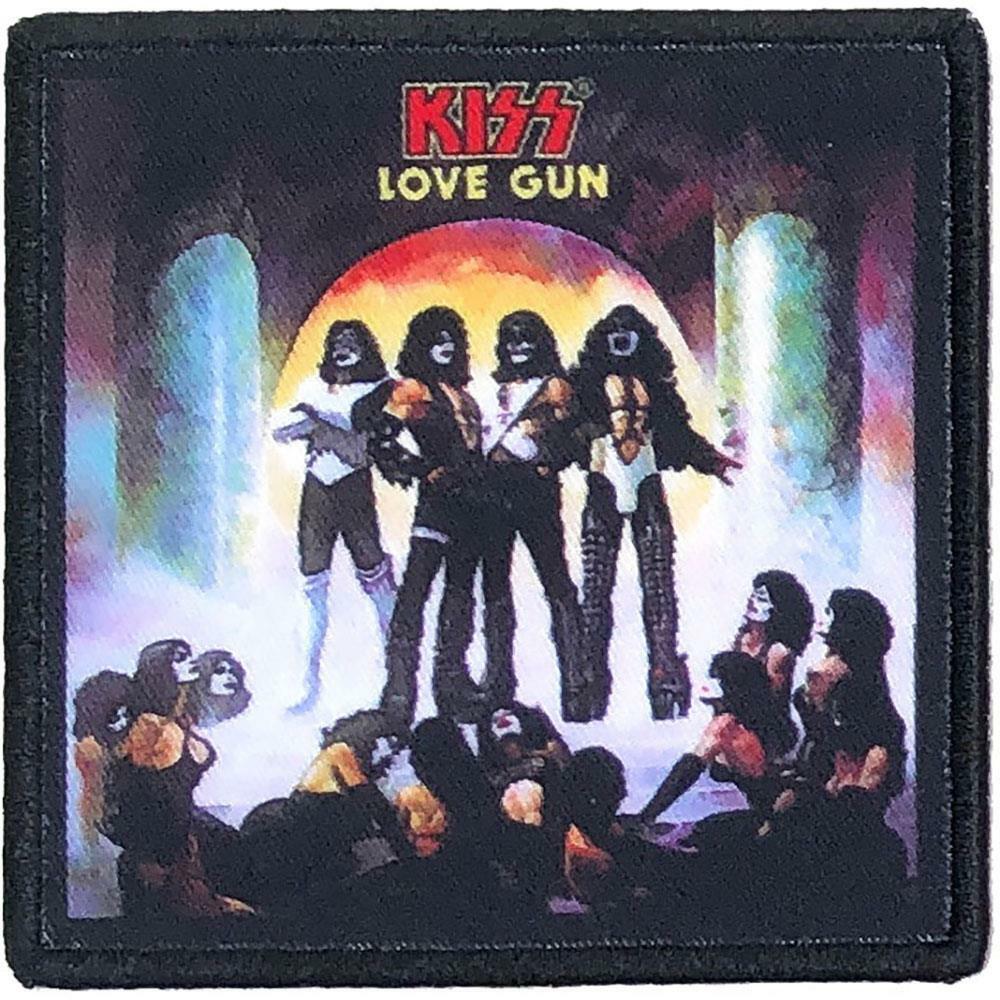 OFFICIAL LICENSED - KISS - LOVE GUN IRON/SEW-ON PATCH ROCK