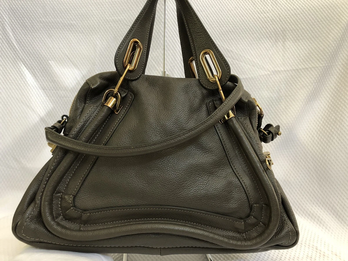 Authentic Chloe Medium Paraty Brown Leather Shoulder Handbag eBay