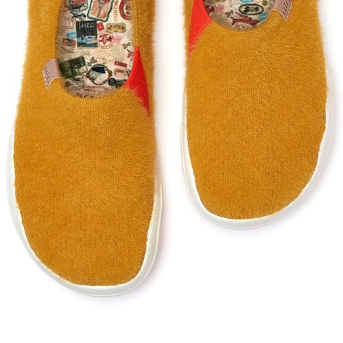 Women Size 5-11 UIN Slip On Shoes Canvas Comfortable Loafers "Toledo 8 - Curry" - Picture 6 of 9