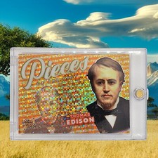 Marketplace image: 2021 Pieces of the Past - Thomas Edison #1/1 One of One Orange Superfractor Hit!
