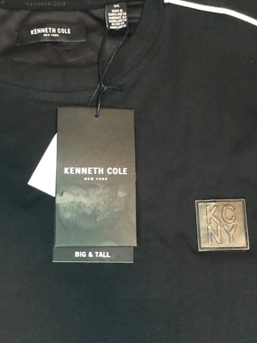 Kenneth Cole Herren Big & Tall schwarz Grafikärmel Rundhalsausschnitt T-Shirt neu mit Etikett Größe 3X - Bild 8 von 11