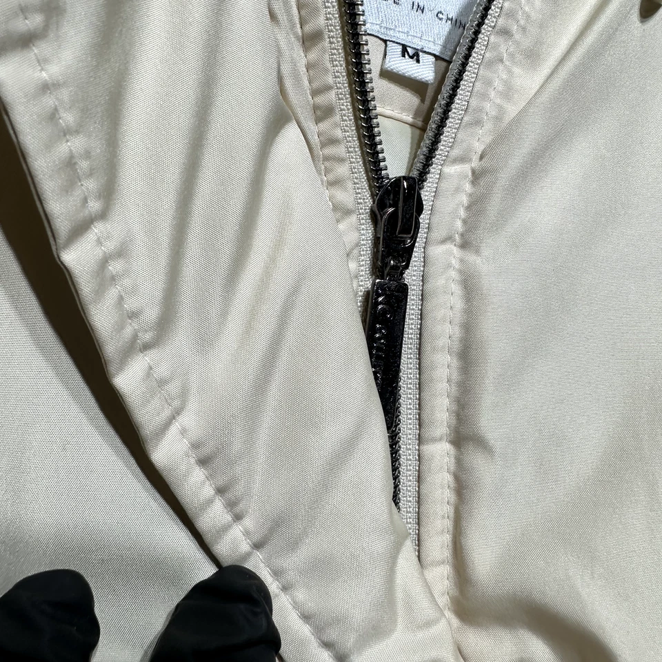 KC Collections Jacket Women's M Beige Faux Fur Hooded Full Zip - Image 4 of 4