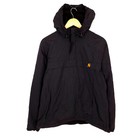 CARHARTT NIMBUS PULLOVER Women's Anorak Jacket Size L Windbreaker Black Nylon