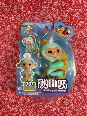 NEW 2022 FINGERLINGS AVA Green Baby Monkey 70+ Sounds & Reactions K2