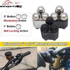 Motorcycle Module Handlebar Switch (1 Self-locking Button + 2 Momentary Button)