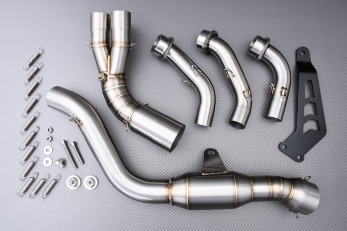 Collecteur d'échappement Yamaha MT-09 acier pour remplacer le système d'origine lourd