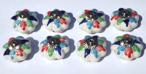 Ceramic Knobs Glass Pulls Handles for door drawer Cabinets Cupboard Wardrobe x 8 - Picture 166 of 274