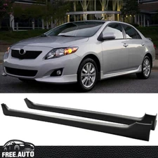 Fits 09 10 11 12 13 Toyota Corolla Sedan OE Style Pair Side Skirts Extensions PP