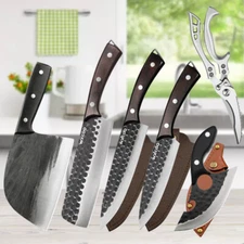 Sharp Kitchen Boning Cleaver Butcher's Chef Knife Poultry Shears Slicing Knives