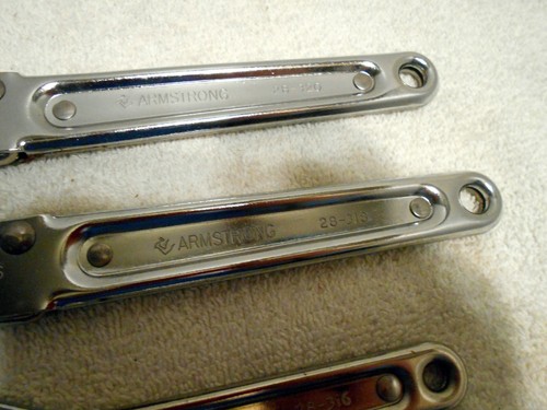 Armstrong Tools 4 Ratcheting Flare Nut Wrench 5/8 9/16 1/2" 7/16 28-320 28-318 + - Picture 7 of 11
