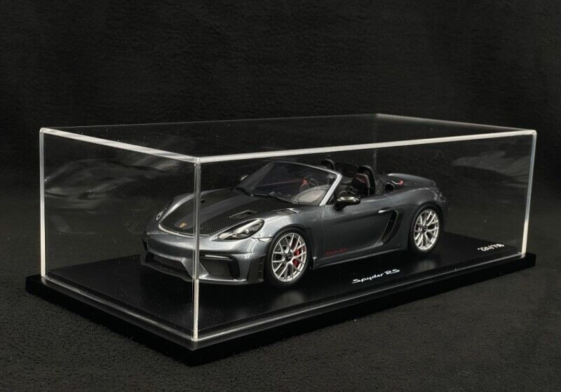 Porsche 718 Spyder RS Vanadium Grey Metallic 1/18 Spark Dealer Ed