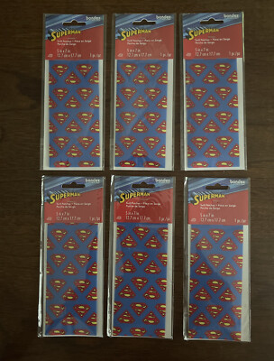 6 DC Comics SUPERMAN  Bondex 5'' x 7'' Iron-On Twill Patch Patches