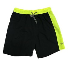 Speedo Men's Color Block Volley 18" SwimTrunk Black M