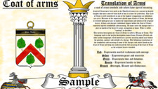 Caudery-Cowdrye COAT OF ARMS HERALDRY BLAZONRY PRINT