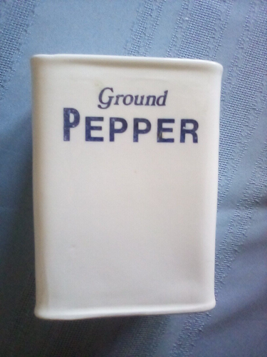 VINTAGE 1979 Betty St John for Shafford Japan White Ceramic Pepper Shaker