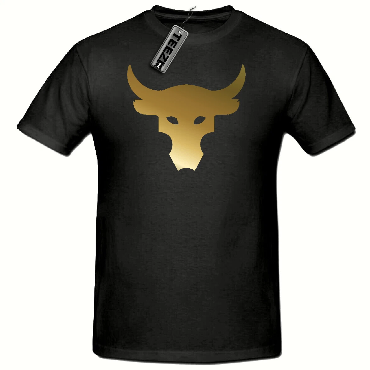 Brahma Bull Logo The Rock Project Gym Men's T shirt,(Gold Slogan t eBay