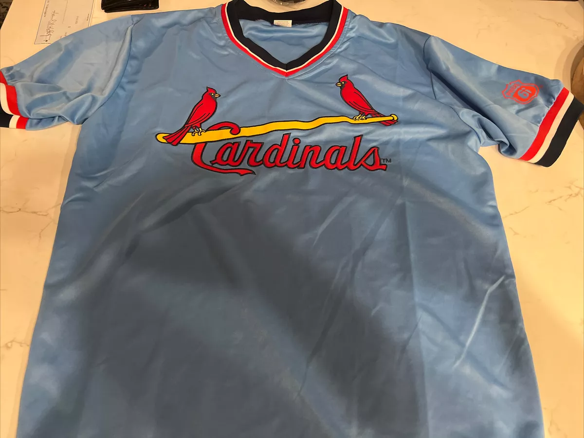 St. Louis Cardinals Baseball Jersey Phillips 66 Size XL Blue