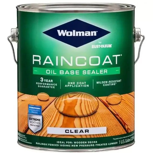 NEW Wolman Raincoat Clear Sealer Oil Base 1 Gallon FREE SHIPPING