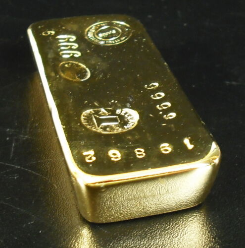 Lingot d'or press-papier décoratif FACTICE Bellamy Paris 999 463g MDP dummy gold - Photo 3/6