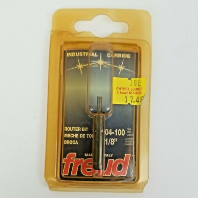 Freud 04-102 3/16-inch (Dia.) Double Flute Straight Bit with 1/4-inch Shank