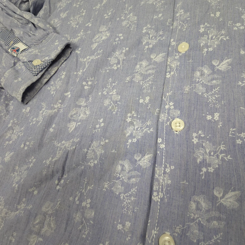 John Lennon Shirt Men LARGE Blue English Laundry Long Sleeve Button up Size L - image 3 of 4