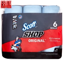 Scott Shop Towels, 6 Rolls, 55 Sheets Per Roll