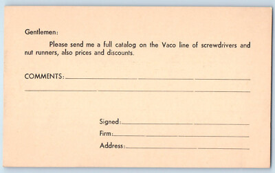 New York City NY Postal Card Vaco Products Company Chrysler Building c1950's