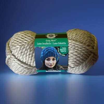 Loops & Threads COZY WOOL Yarn MUSHROOM #2009 Beige *Partial 4 oz.