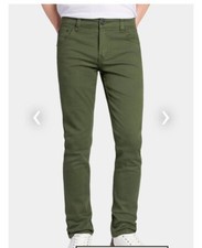 Victorious Men's Skinny Fit Jeans Stretch Colored Pants  DL937 Olive