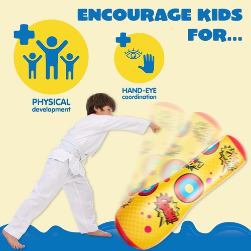 "Syncfun 2 x saco de boxeo inflable con acción de rebote para niños 47" - Imagen 3 de 10