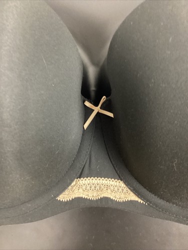 Balconette Lightly Lined Nylon Bra Plush Soft BLACK Cacique Lane Bryant NWOT - Picture 2 of 11