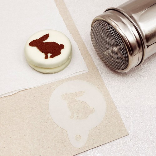 Bunny Dots Macaron Oreo Cookie Stencils Small Mylar Stencil Set Of 2 Baking Bake - Picture 11 of 13