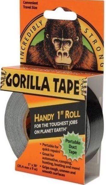Gorilla Glue 1-inch 1"" Handy Roll Portable Duct Tape - 2.5cm x 9.14m