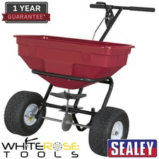 Sealey Broadcast Spreader 57kg Walk Behind Steel Frame Garden