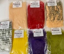 PSEUDO HAIR - ALL COLORS. A TAPERED SYNTHETIC MATERIAL FOR FLY TYING.