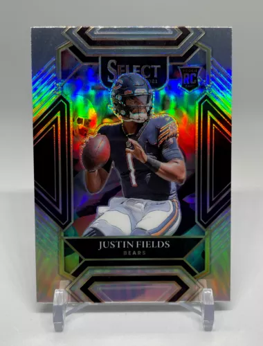 Justin Fields 2021 Select Club Level SILVER PRIZM Rookie Card RC #250
