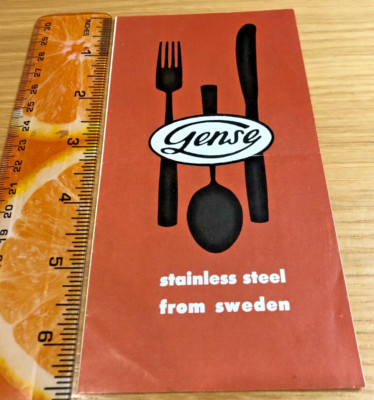 Gense Stainless Steel from Sweden Cutlery Brochure ca. 1936-1949