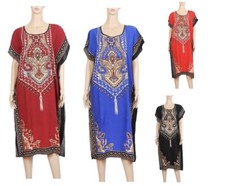 New fashion printed African Dashiki Cafton midi loose boho hoppie dress