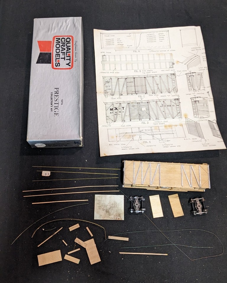 Quality Craft Models 2x Unassembled HO Train Car Kits + 1x Partially Assembled eBay