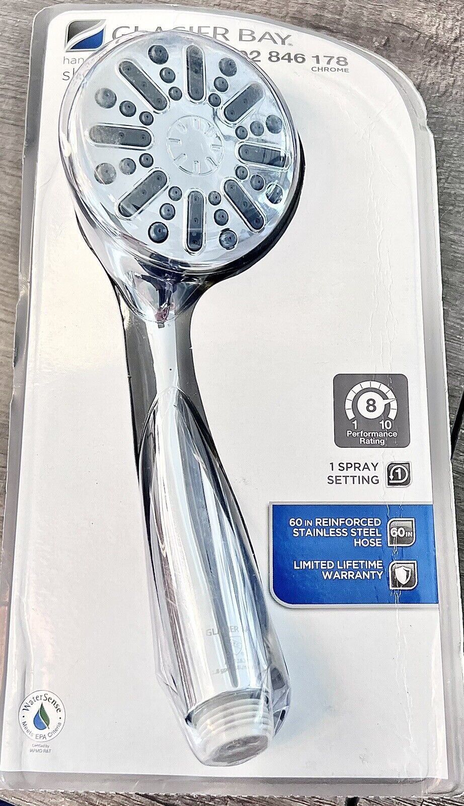 Glacier Bay Shower Head in Chrome 1002 846 175 model 8483000HC 3spray Handheld eBay