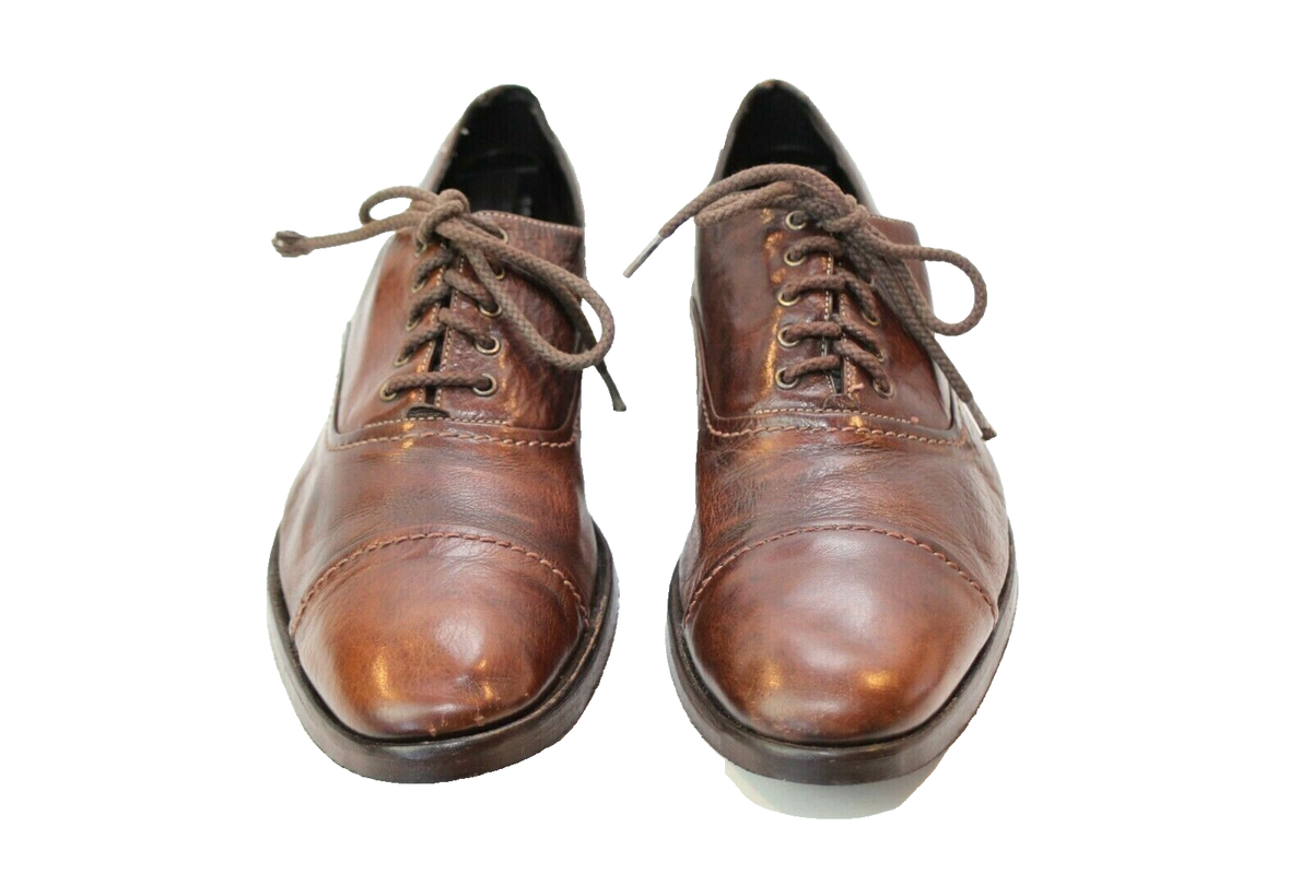 Bostonian Brown Leather Derby Shoes Made in Italy ~ Men display picture 3