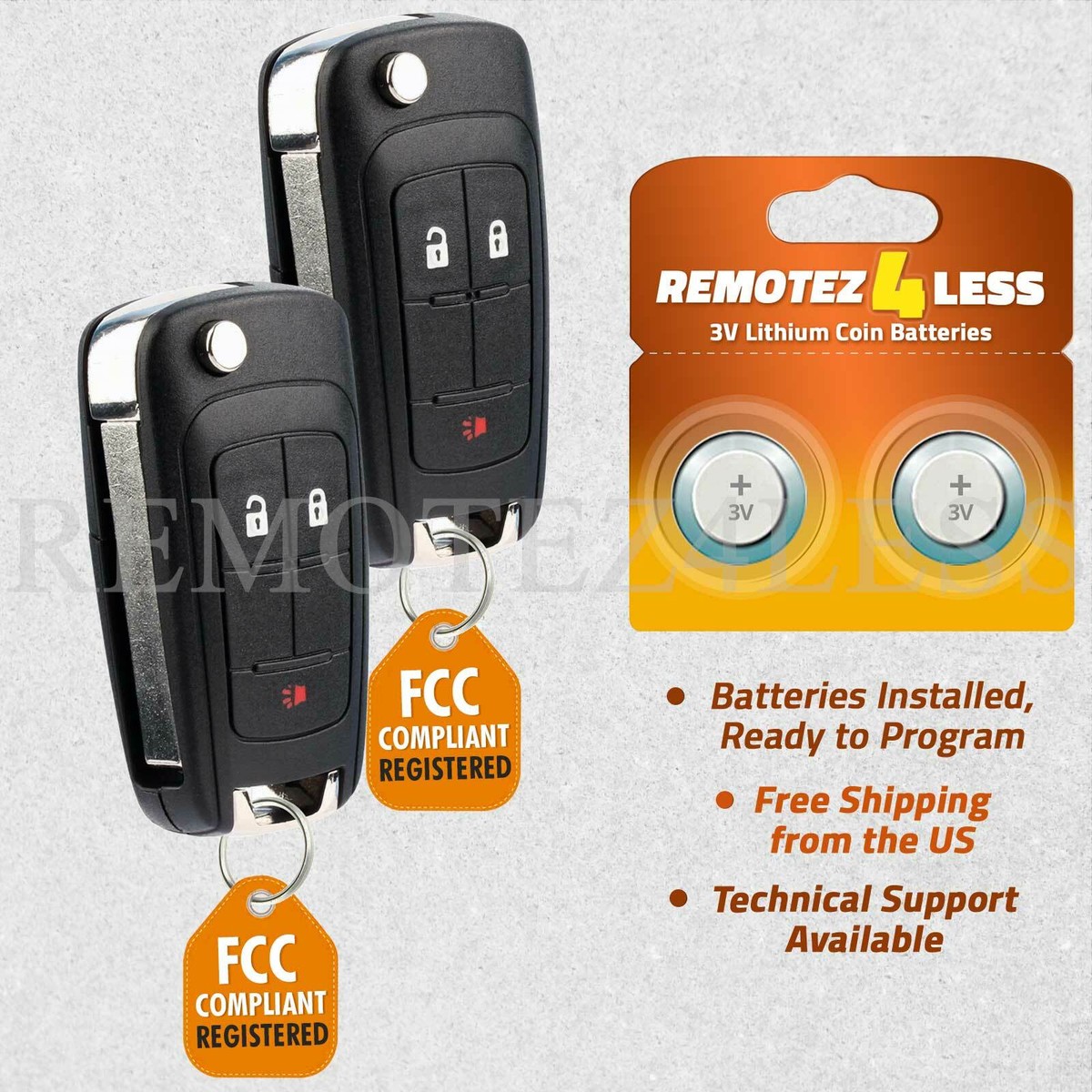 2 For 2013 2014 2015 2016 2017 Chevrolet Trax Keyless Entry Remote 