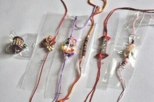 Indian handmade Set Of 5 Bhai Rakhi Rakshabandhan Indian 